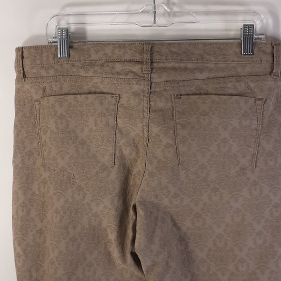 Mossimo Ankle Skinny Jeans Sz 12 Tan/Beige Design - Picture 8 of 15